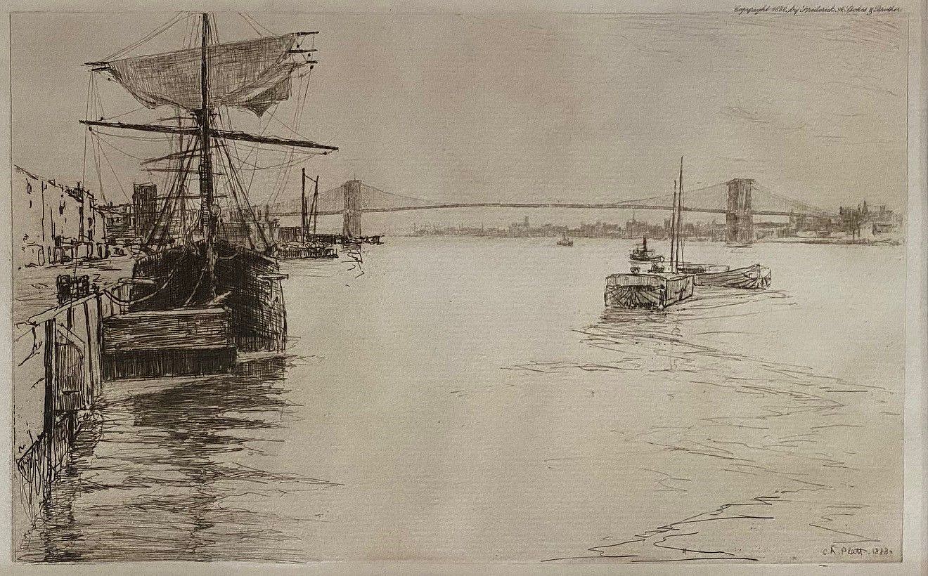 Charles Adams Platt, Brooklyn Bridge
etching on paper, 6 3/4"" x 10 3/4""
JCA 6689.01
$1,250