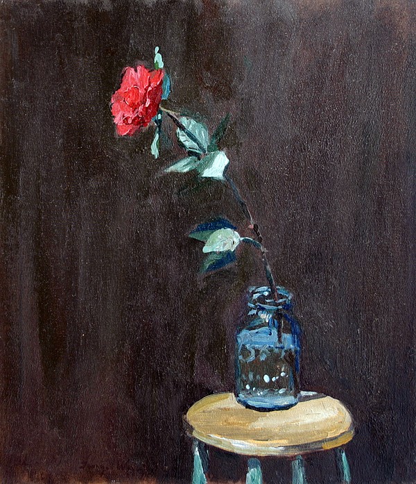 George Wingate, A Rose
oil on board, 6 1/4' x 5 1/2""
signed verso
JWC 10/08.01
$750