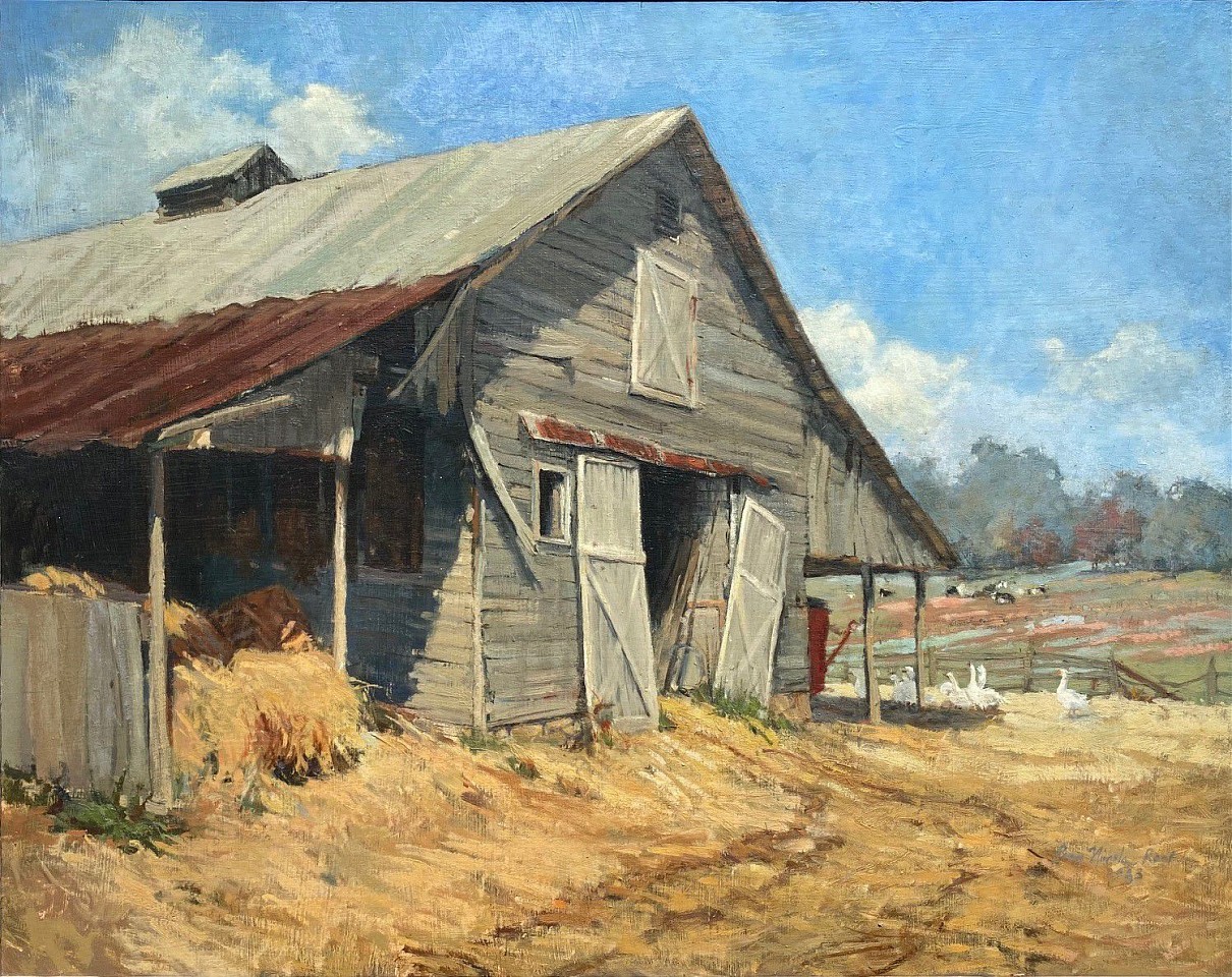 Peggy N. Root, Round the Barnyard
oil on board, 24"" x 30""
NC 0223.01
$2,500