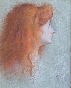 Aaron Shikler - Red Haired Woman
