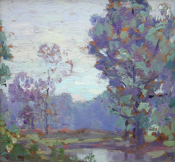 Lawrence Mazzanovich, Early Autumn
oil on board, 5 3/4"" x 6""
unsigned
JWC 11/09.13
$850