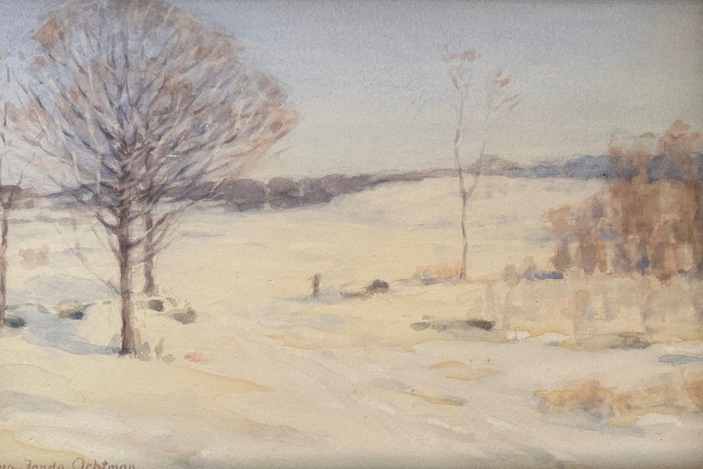 Mina Fonda Ochtman, A Bright Winter Day
watercolor on paper, 8"" x 12""
JCAC 6759
$2,200