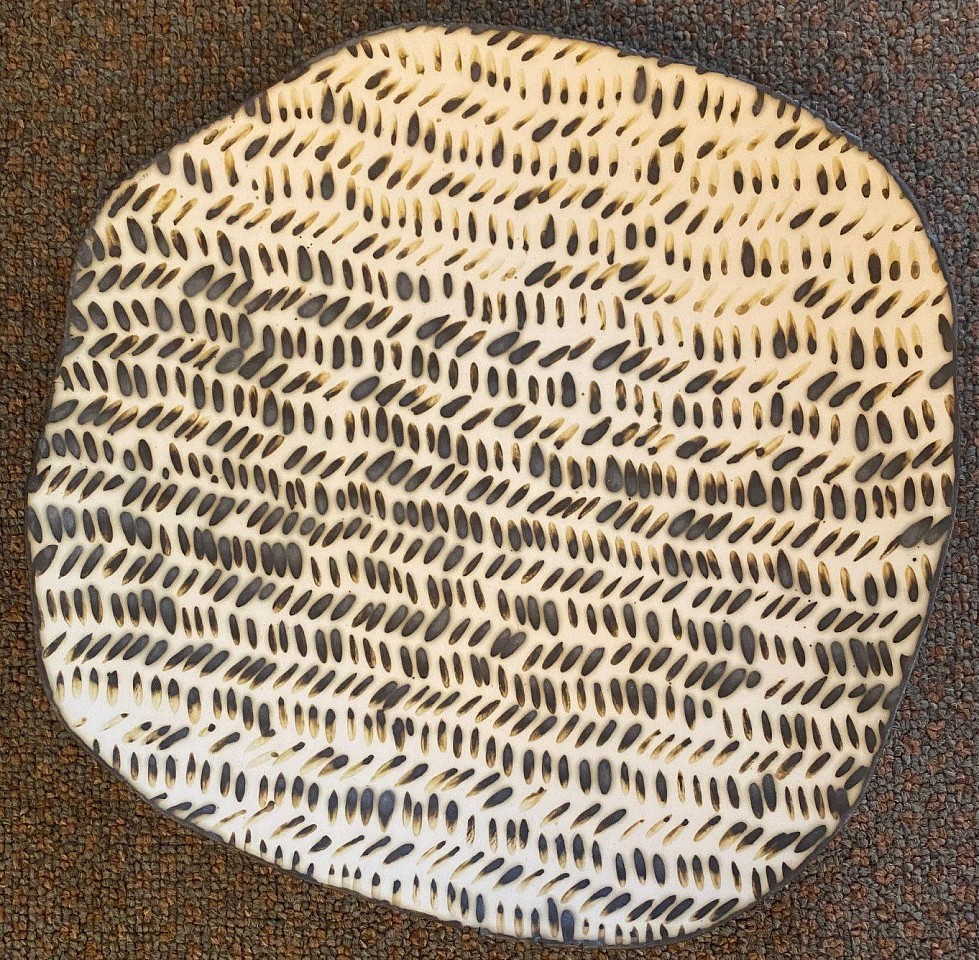 Pat Smith, Large Herringbone Plate
porcelain with oxides, 12 1/2"" diameter
PS1122.04
$450