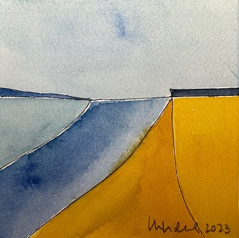 Soft colors evoke a road going into a distant horizon.