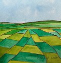 Elizabeth Enders, French Fields IV
2020, watercolor, pen and ink on paper
