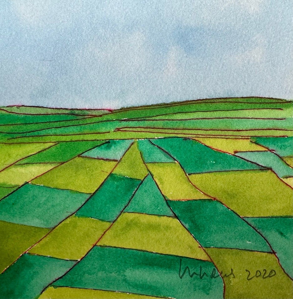 Elizabeth Enders, French Fields IV, 2020
watercolor, pen and ink on paper, 5"" x 5""
EE 1123.01
$750