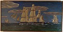 Elmer Livingston MacRae, U.S. Frigate Essex
oil on carved wood panel