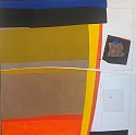 John Urbain, Yellow Band
1977, oil and collage on canvas