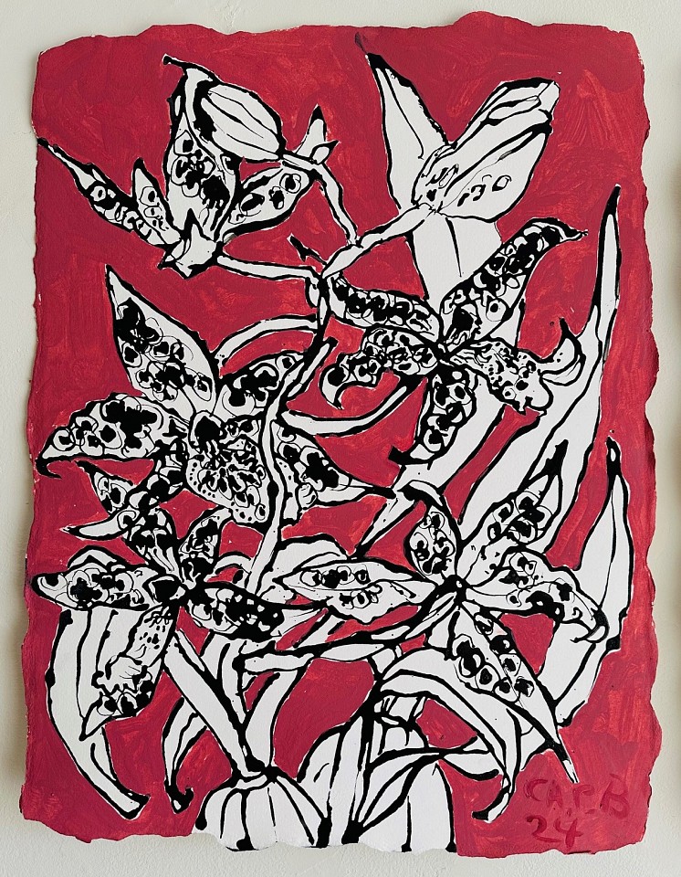 Christian Brechneff, Bellariadianadunn Newberry Purple II
ink and oil on handmade paper, 22"" x 17""
CB 0324.11
$2,400