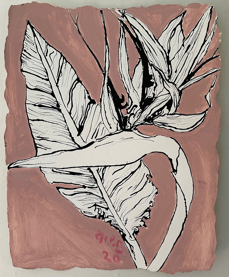 Christian Brechneff, Bird of Paradise I
ink and oil on handmade paper, 22"" x 17""
CB 0324.17
$2,400