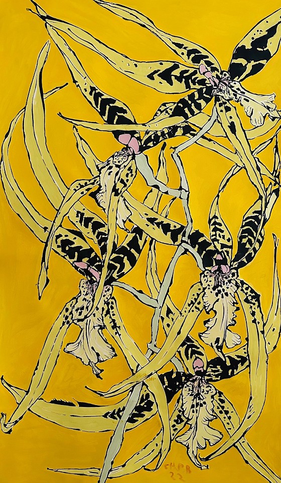 Christian Brechneff, Brassidium gilded urchin
ink and oil on handmade paper, 59"" x 35""
CB 0324.20
$5,700