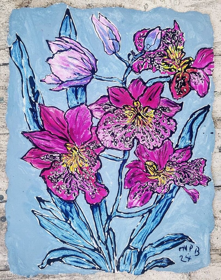 Christian Brechneff, Miltoniopsis III
ink and oil on handmade paper, 22"" x 17""
CB 0324.15
$2,400