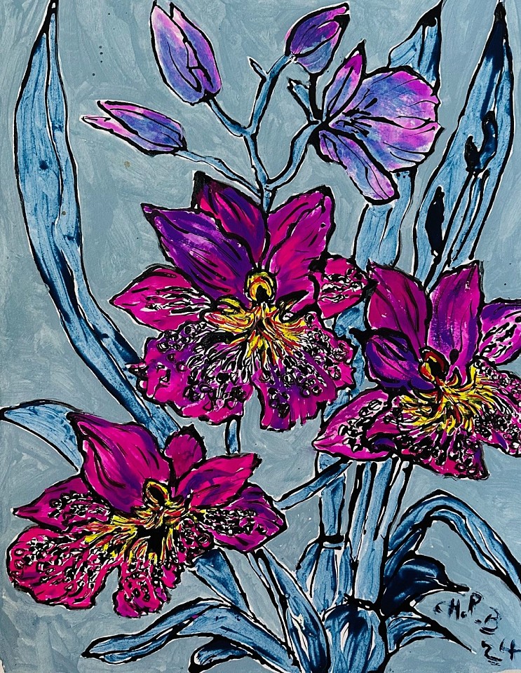 Christian Brechneff, Miltoniopsis II
ink and oil on handmade paper, 22"" x 17""
CB 0324.21
$2,400
