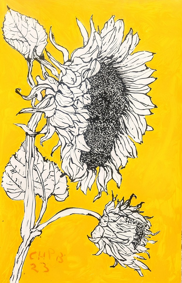 Christian Brechneff, Tiffany Farm Sunflower I
ink and oil on handmade paper, 52"" x 34""
CB 0324.01
$5,500