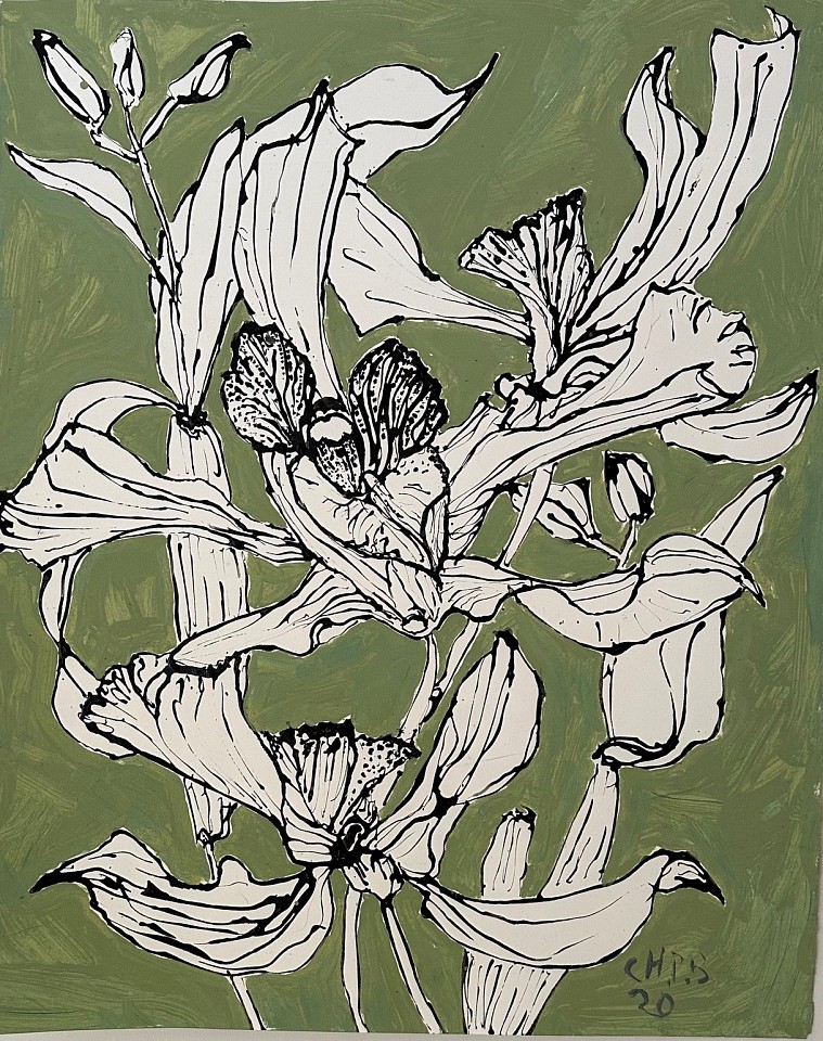 Christian Brechneff, Dendrobiumnoratakunaga I
ink and oil on handmade paper, 32"" x 26""
CB 0324.08
$3,400