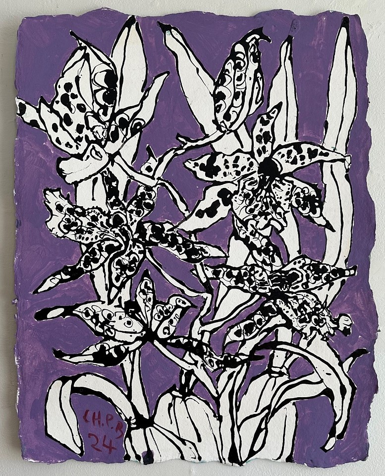 Christian Brechneff, Bellariadianadunn Newberry Purple IV
ink and oil on handmade paper, 22"" x 17""
CB 0324.27
$2,400