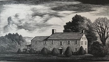 prints/drawings: Thomas Willoughby Nason Bucks County Farmhouse, 1937