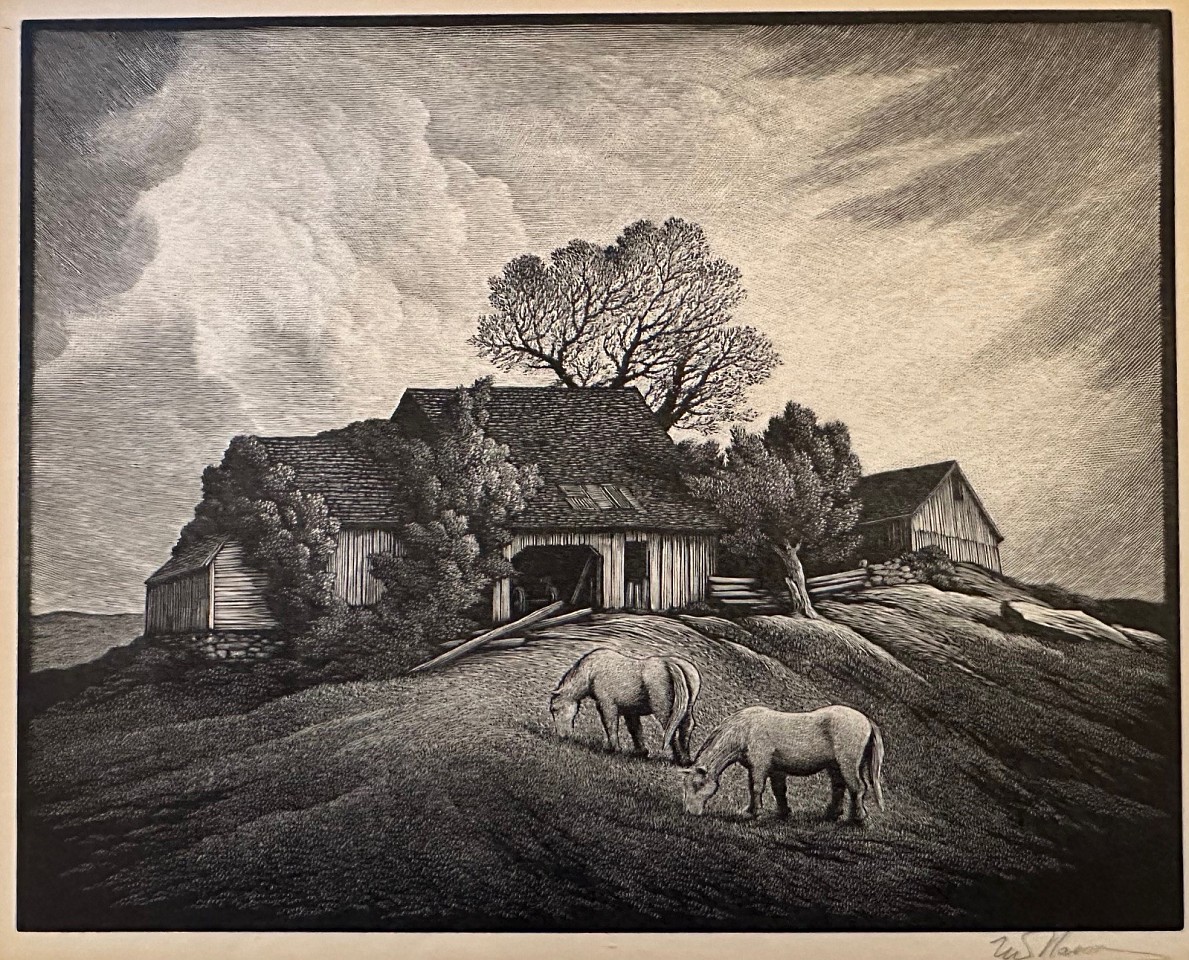 Thomas Willoughby Nason, A Remote Farm, 1959
wood engraving 2nd state, 8"" x 10""
JCA 6778.04
$1,500