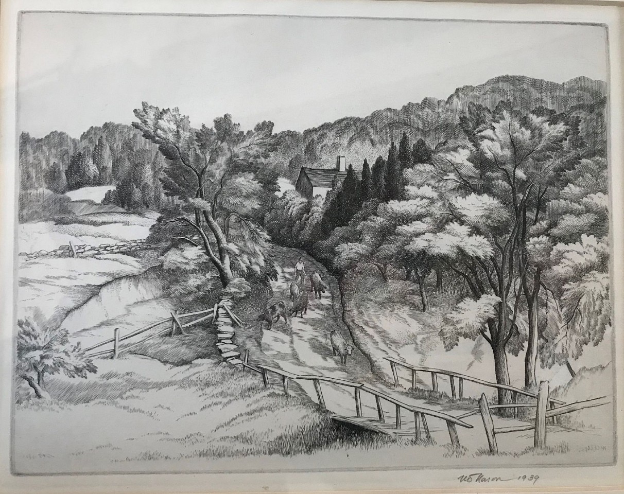Thomas Willoughby Nason, Winding Road, 1939
copper engraving, edition of 125, New Haven Print Club, 6"" x 8""

BPL #286
THFA 05/17.03
$950
