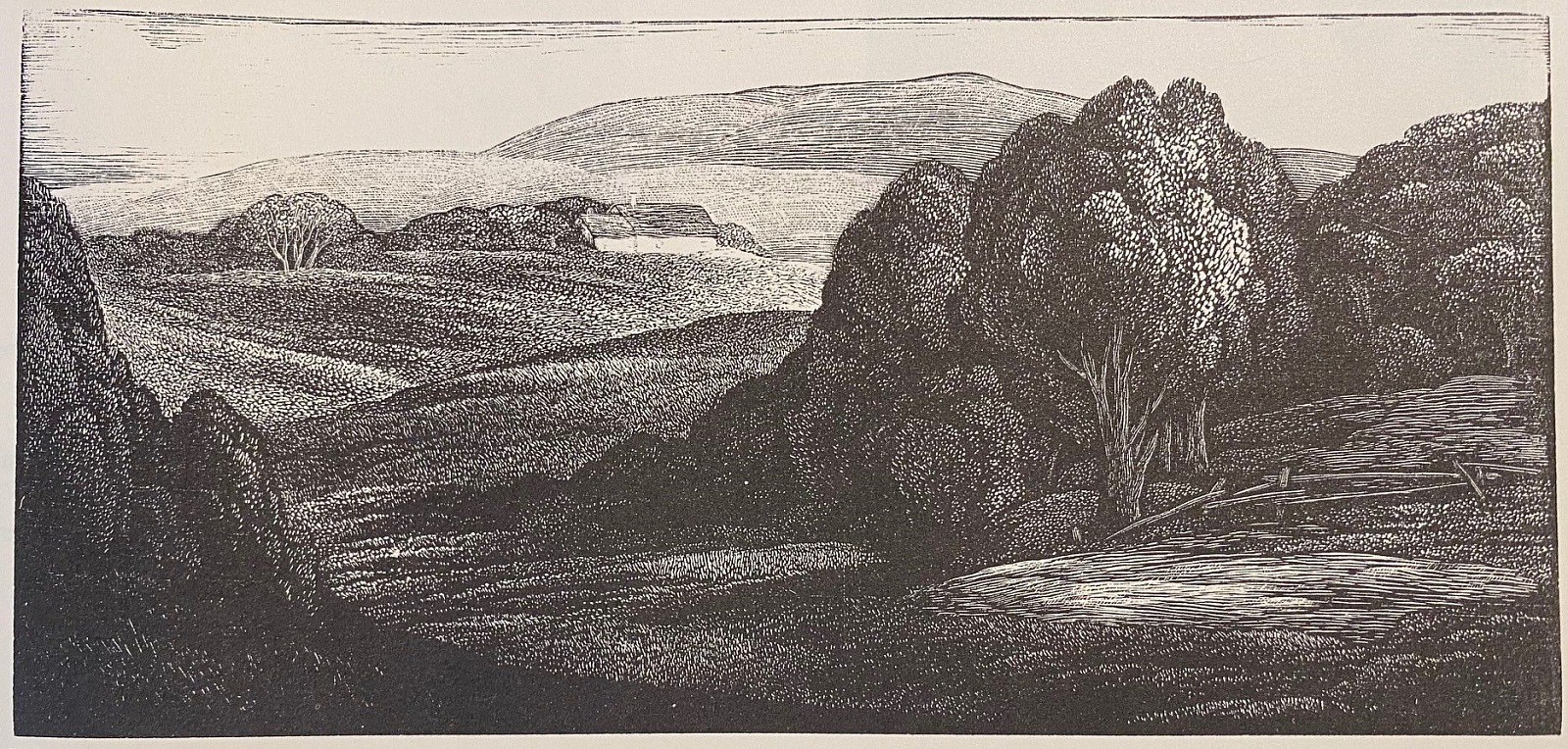 Thomas Willoughby Nason, Upland Pastures, 1933
wood engraving on paper, 3 1/2"" x 7 1/2""
JCA 6529
$1,100