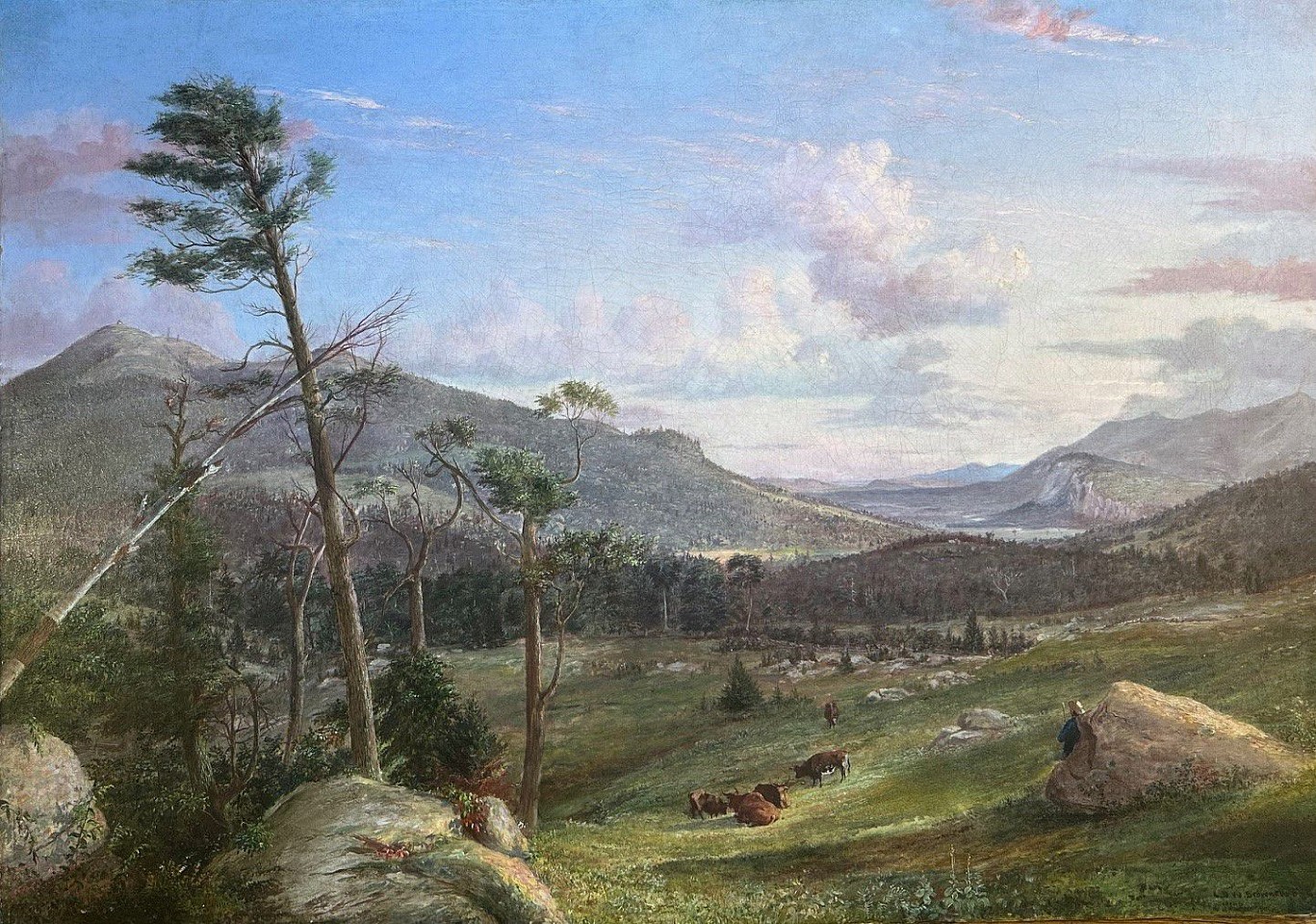 Charles DeWolf Brownell, Grazing in the Valley, New Hampshire, 1865
oil on canvas, 24"" x 34 1/8""
JCA 6763
$25,000