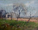 Charles Henry Ebert, Springtime on the Farm
circa 1910, oil on board