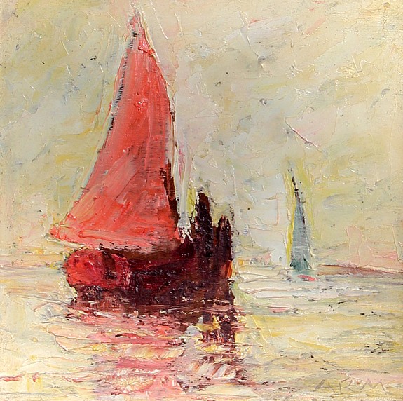 Anne Rogers Minor, Red Sail
oil on panel, 6"" x 6""
JCA 5692
$450