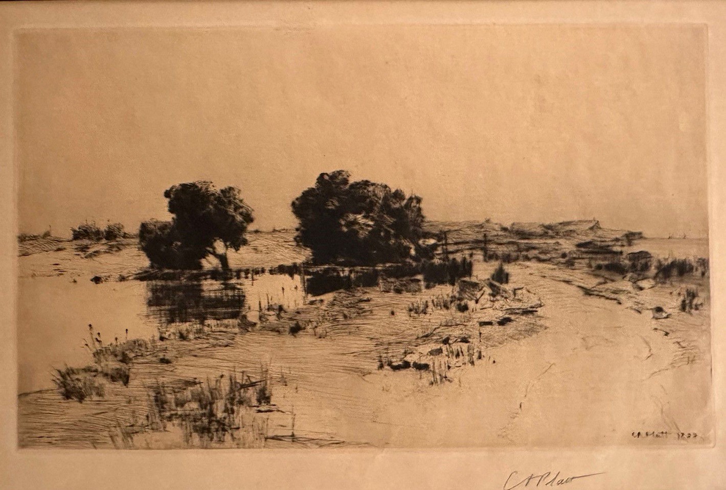 Charles Adams Platt, Cape Ann Willows, 1888
etching on paper, 6 5/8"" x 11""
JWC 0124.05
$1,200