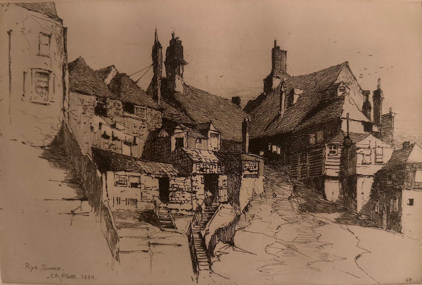 Charles Adams Platt, Rye, Sussex, 1884
etching on paper, 6 1/4"" x 9 1/4""
JWC 0124.02
$750