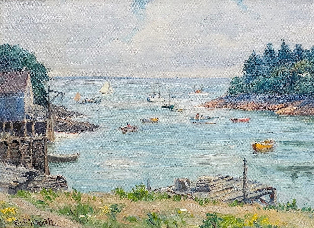 Evelyn Montague Bicknell, In the Cove
oil on board, 9"" x 12""
JCA 6906
$1,500