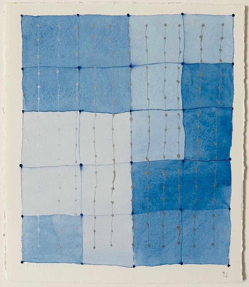 Pat Smith, Blue Grid
watercolor and silver ink on paper, 12"" x 10""
PS 0824.12
$1,250