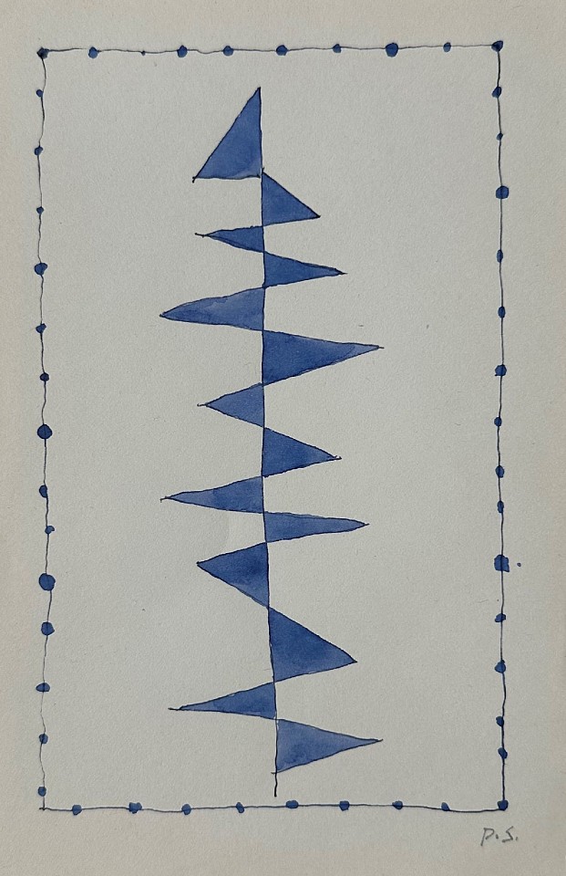 Pat Smith, Zig Zag
watercolor and ink on paper, 8"" x 5 1/2""
PS 0824.14
$750