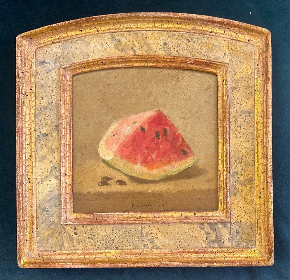 Robert M. Kulicke, Watermelon Wedge and Three Seeds
oil on masonite, 7 3/8"" x 7 5/16""
JCAC 6771
$7,500