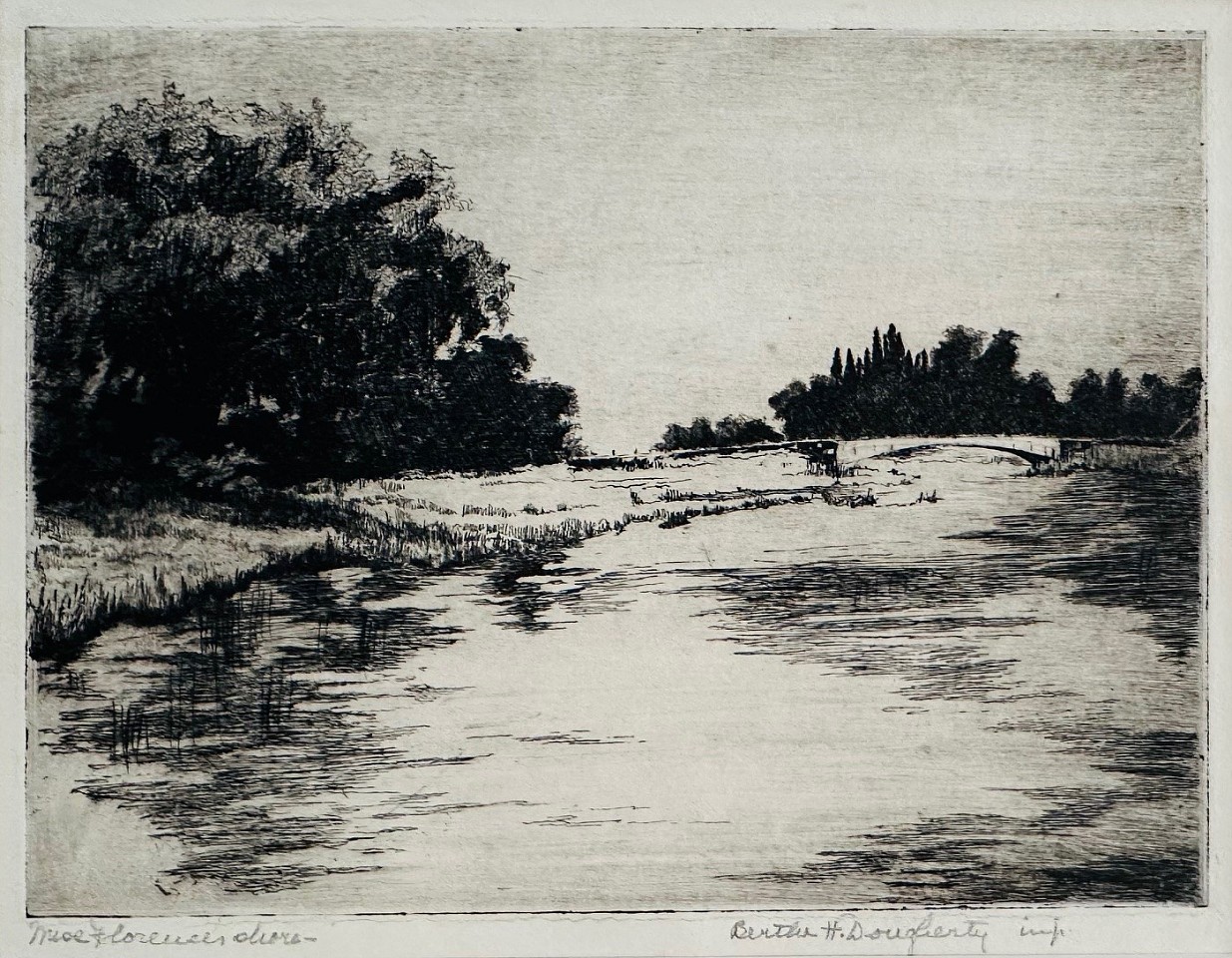 Bertha Hurlbut Dougherty, Miss Florence's Shore
etching, 5 7/8"" x 7 7/8""
JCA 6896
$950