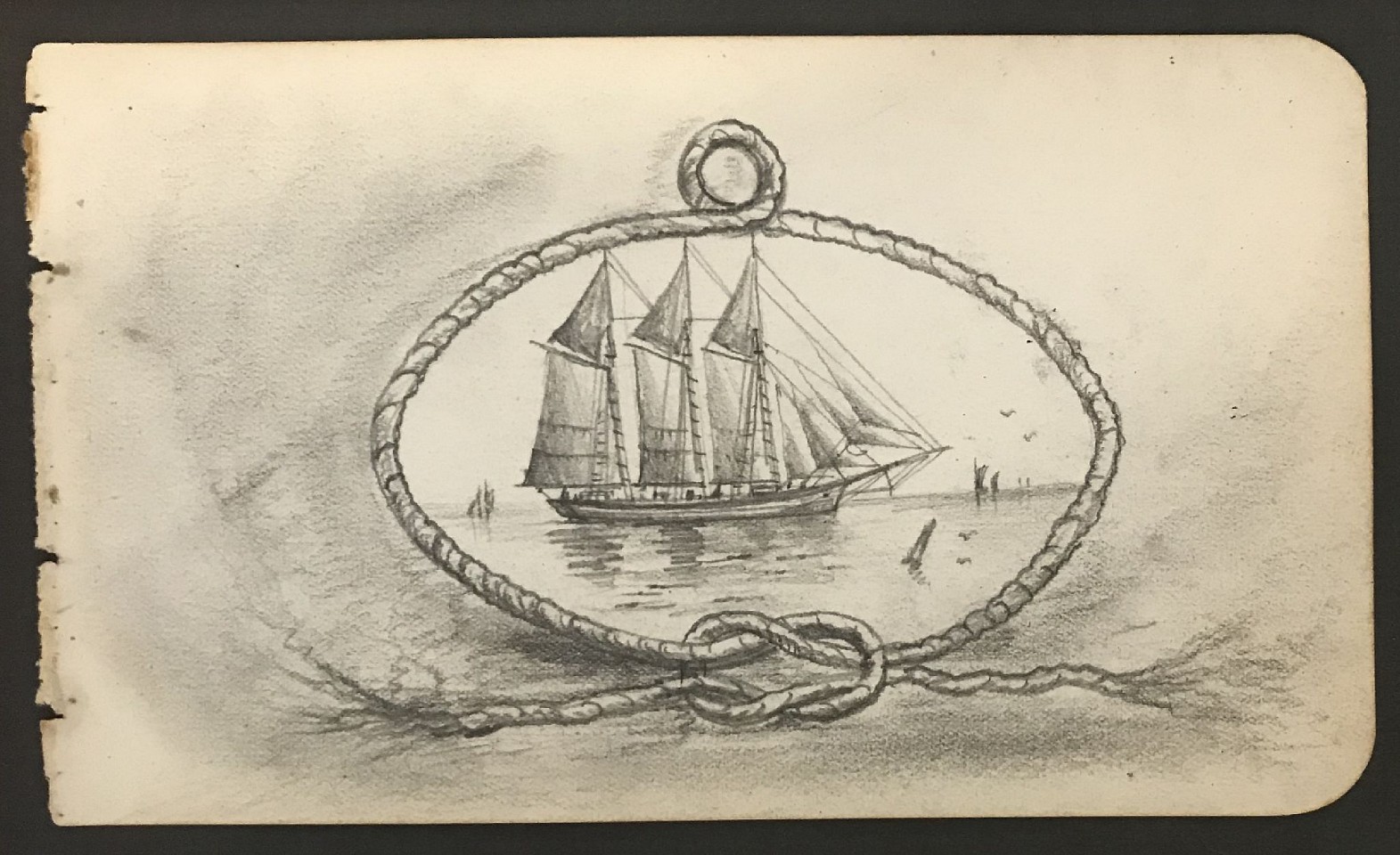 George M. Hathaway, Marine Theme #21
pencil on paper, 3 3/4"" x  6 3/4""
JCA 5895.21
$350