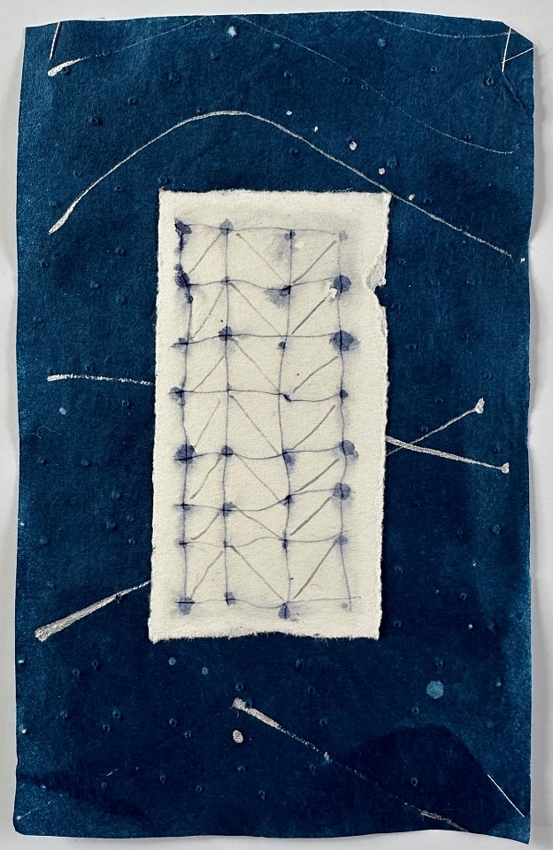 Pat Smith, Shooting Stars and Indigo
silver ink, watercolor on japanese paper, 6"" x 4""
PS 1124.06
$600