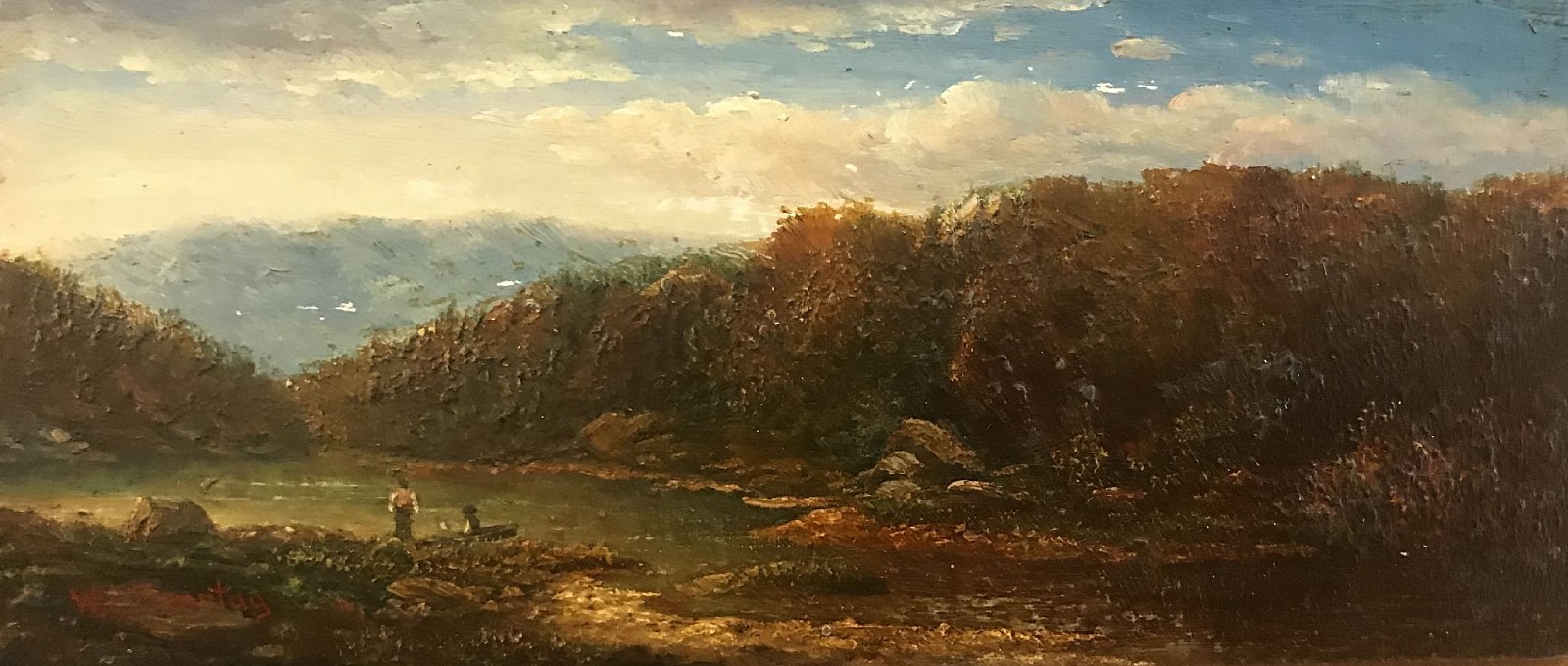 William Louis Sonntag, By a Mountain Lake
oil on panel, 3 3/8"" x 8""
JWC 0119.39
$2,500