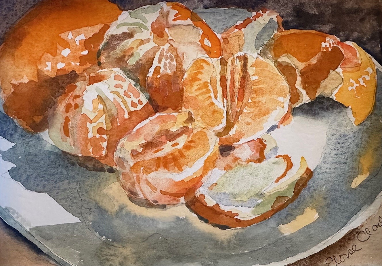 Eloise Clark, Clementines
watercolor, 4 1/2"" x 6 1/2""
EC 1124.03
$650