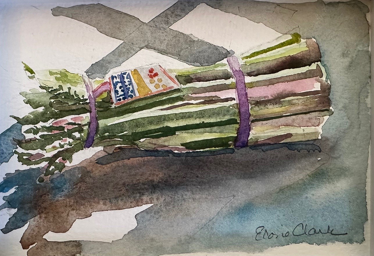 Eloise Clark, Asparagus
watercolor, 4 1/2"" x 6 1/2""
EC 1124.02
$650