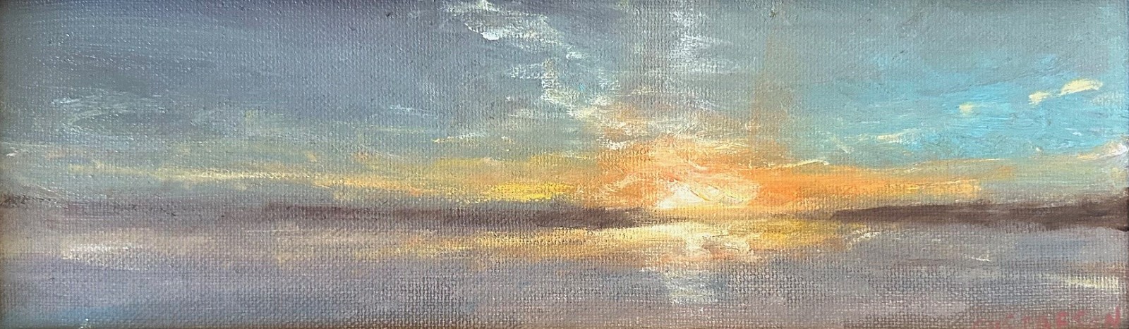 Greg Gustafson, Sun on the Horizon
oil on canvas, 4"" x 12""
GG 1124.06
$950