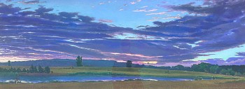 watercolors/pastels: Charles Basham Late Summer Evening, 1988