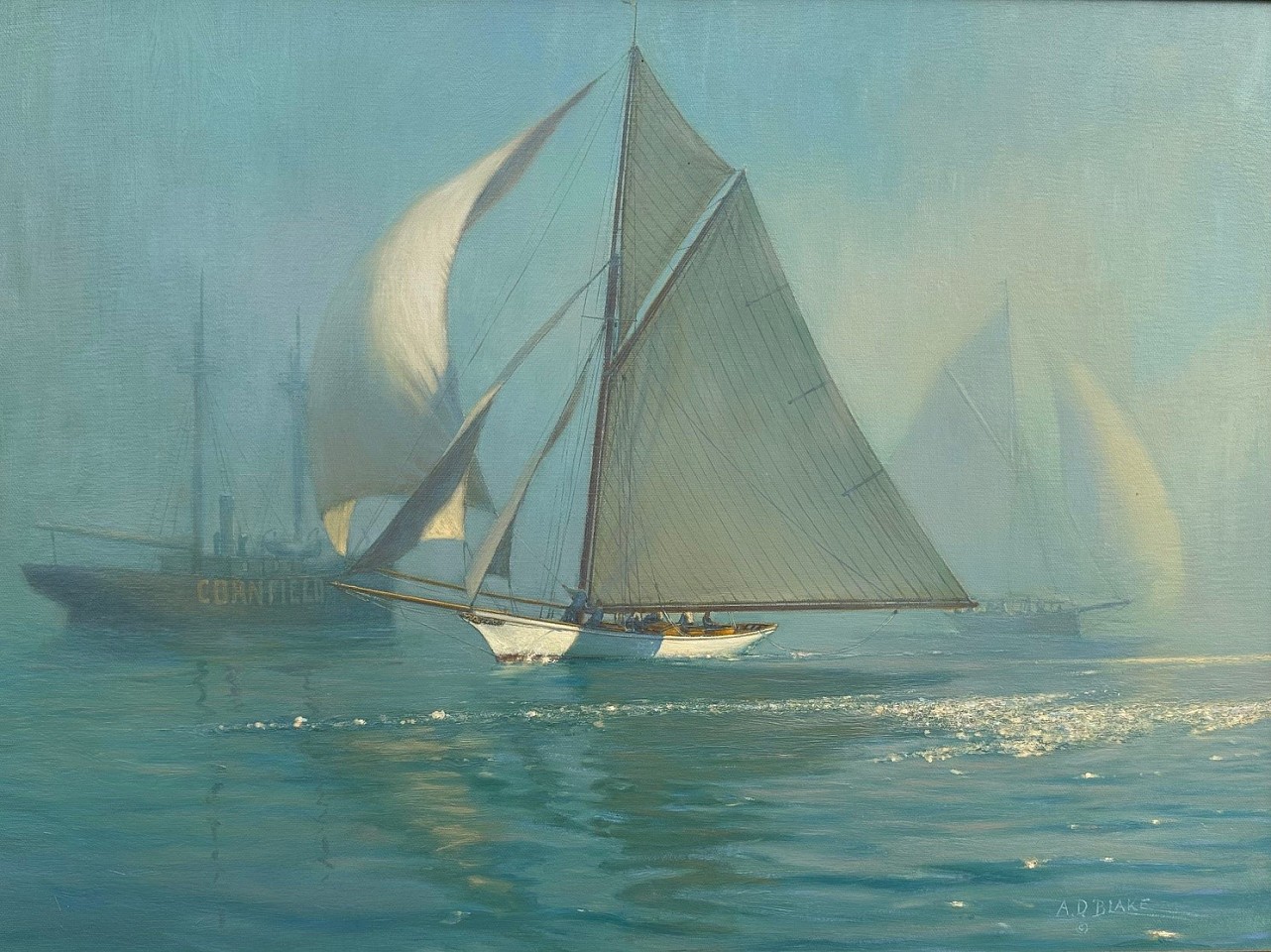 A. D. Blake, Mariquita Passing Cornfield Lightship, 1892
oil on canvas, 18"" x 24""
JWC0525.10
$15,000