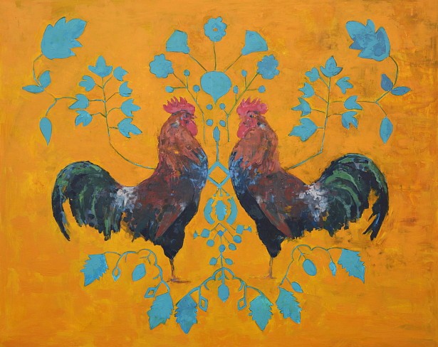 Brian Keith Stephens, Can You See the Rooster on the Moon, 2020
oil and wax on Canadian birch, 48"" x 60""
BKS 0625.15
$21,000