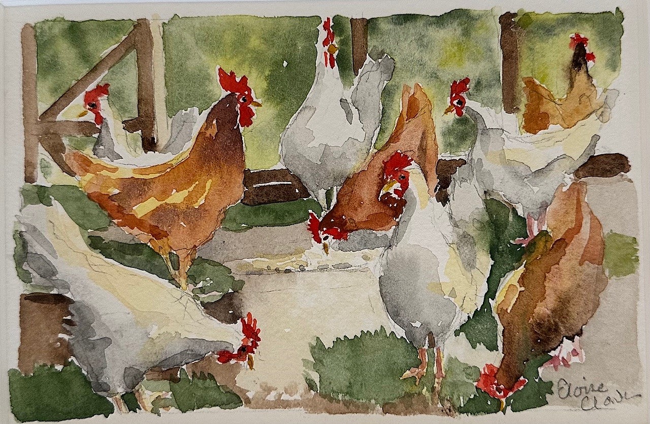 Eloise Clark, Pecking Order
watercolor on paper, 5"" x 7""
EC1125.03
$600