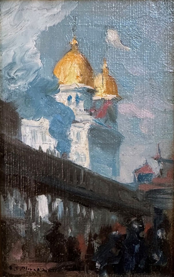 Addison Thomas Millar, The O'neill Building, Chelsea, NY, c1890
oil on canvas, 5 5/8"" x 3 5/8""
MLFA1125.13
$9,000