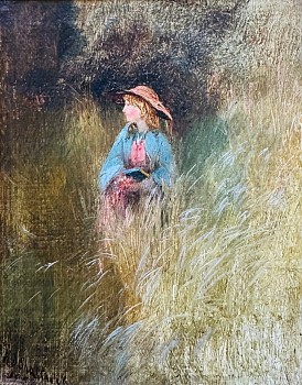 connecticut artists: Aaron Draper Shattuck Marian Colman in the Granby Meadows, 1859