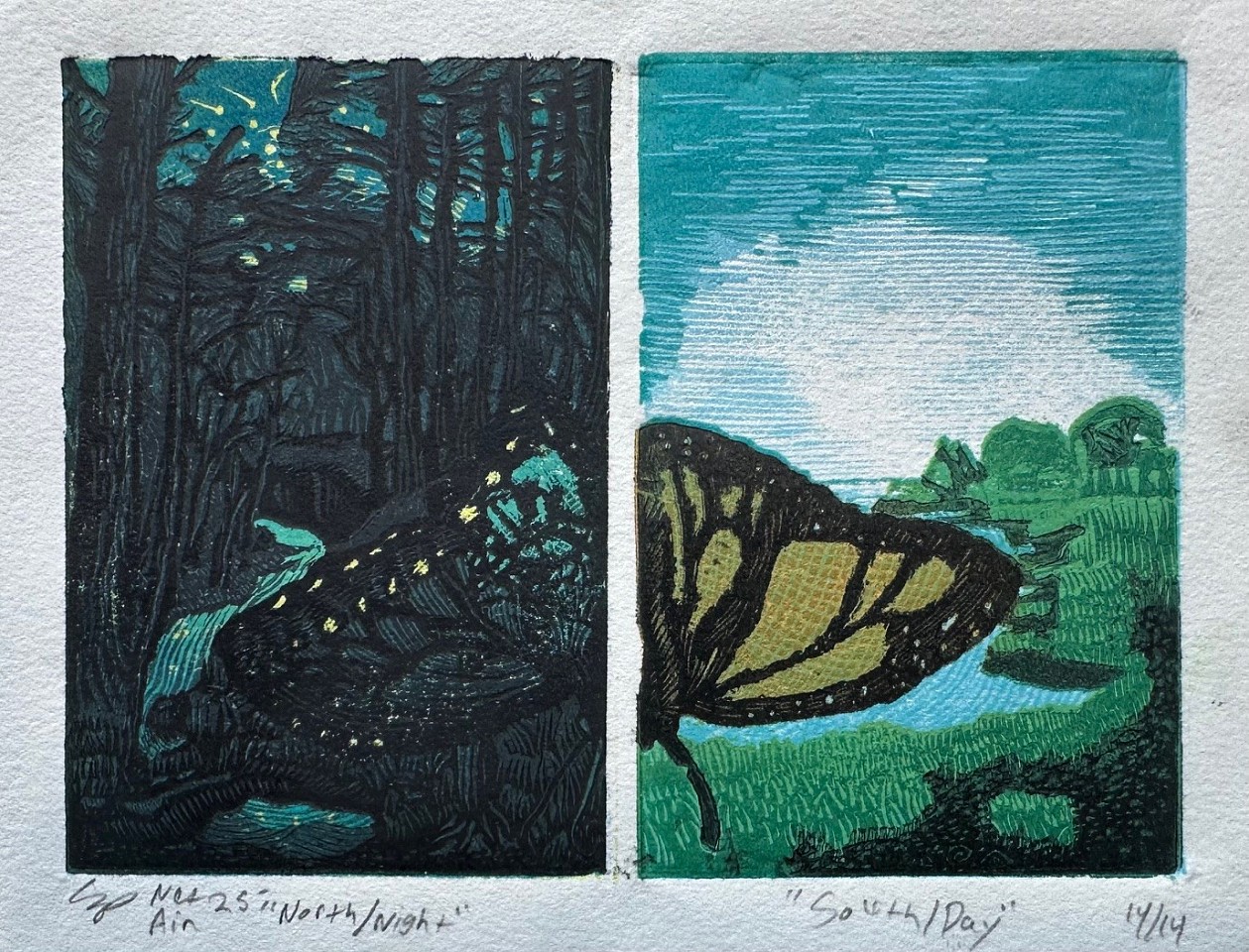 Samuel Swap, North Night/South Day
woodblock print, 3"" x 4 1/4""
SSW 1125.04
$400