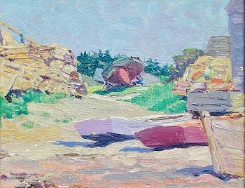 american impressionism/lyme art colony:&nbsp;Charles Henry Ebert Off Season, Monhegan