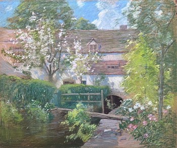 american impressionism/lyme art colony:&nbsp;J. Appleton Brown Springtime By The Mill