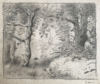 american impressionism/lyme art colony:&nbsp;Louis Paul Dessar In the Woods